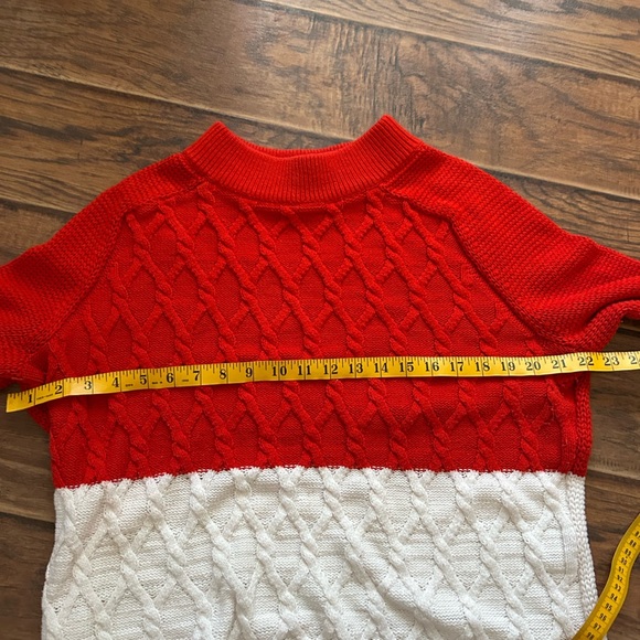Liz Claiborne Red and White Sweater Size Large - Picture 3 of 4
